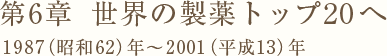 第6章　世界の製薬トップ20へ 1987（昭和62）年～2001（平成13）年